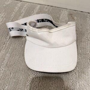 Headsweats White Visor with Elastic Sweatband
